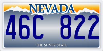 NV license plate 46C822