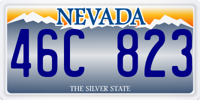 NV license plate 46C823