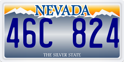 NV license plate 46C824