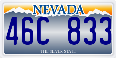 NV license plate 46C833