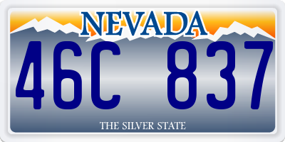 NV license plate 46C837