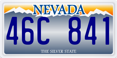 NV license plate 46C841