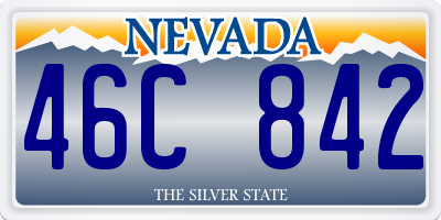 NV license plate 46C842