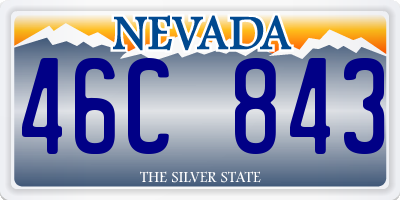 NV license plate 46C843