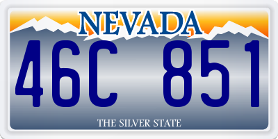 NV license plate 46C851