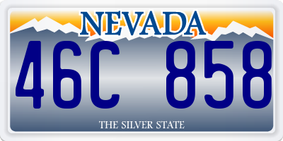 NV license plate 46C858