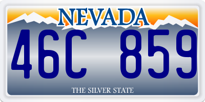 NV license plate 46C859