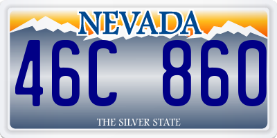 NV license plate 46C860