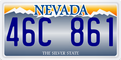 NV license plate 46C861