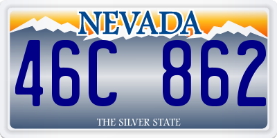 NV license plate 46C862