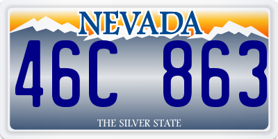 NV license plate 46C863