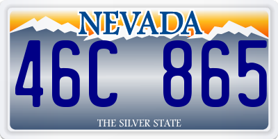 NV license plate 46C865