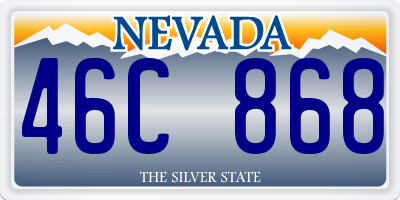 NV license plate 46C868