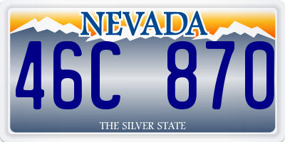 NV license plate 46C870