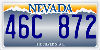 NV license plate 46C872