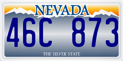 NV license plate 46C873