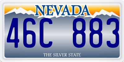 NV license plate 46C883