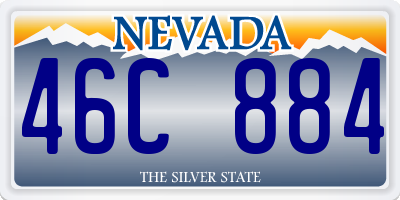 NV license plate 46C884