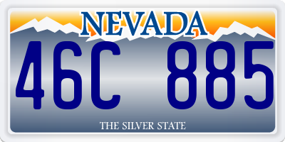 NV license plate 46C885
