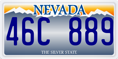 NV license plate 46C889