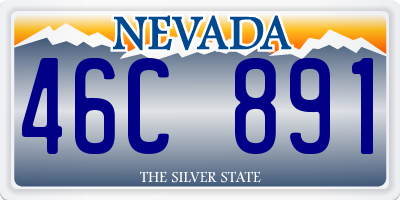 NV license plate 46C891