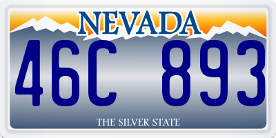 NV license plate 46C893