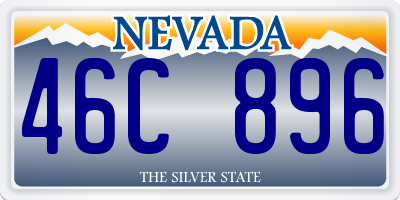 NV license plate 46C896