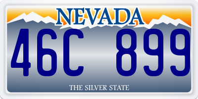 NV license plate 46C899