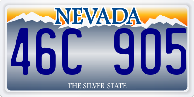 NV license plate 46C905