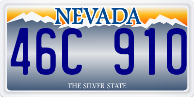 NV license plate 46C910