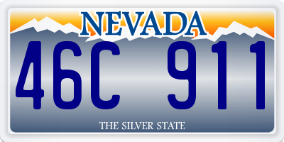 NV license plate 46C911