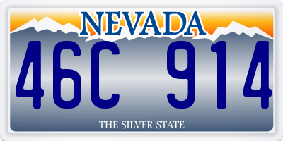 NV license plate 46C914