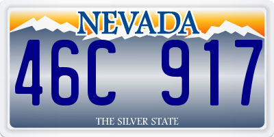 NV license plate 46C917