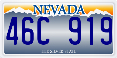 NV license plate 46C919