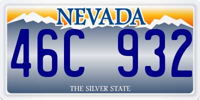NV license plate 46C932