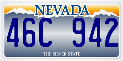 NV license plate 46C942