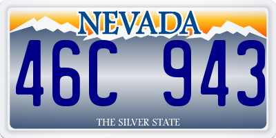 NV license plate 46C943