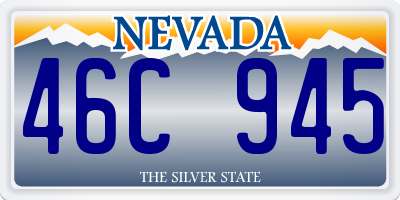 NV license plate 46C945