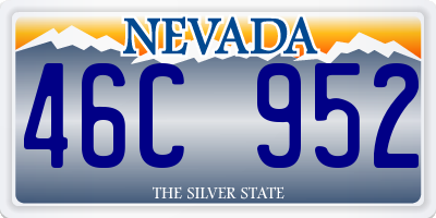 NV license plate 46C952