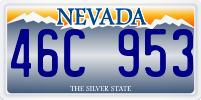 NV license plate 46C953