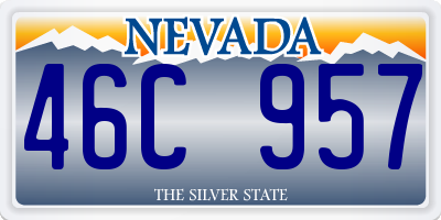 NV license plate 46C957