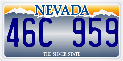 NV license plate 46C959