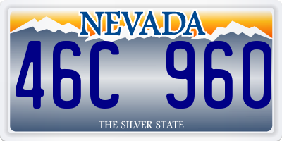 NV license plate 46C960