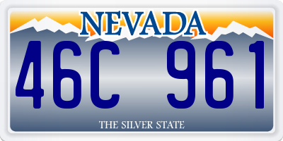 NV license plate 46C961