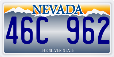 NV license plate 46C962