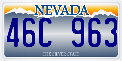 NV license plate 46C963