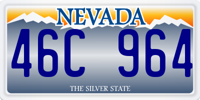 NV license plate 46C964