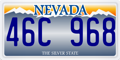 NV license plate 46C968