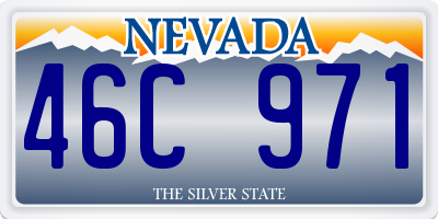 NV license plate 46C971