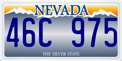NV license plate 46C975